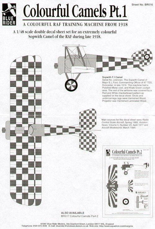 Blue Rider BR516 1:48 Colourful Sopwith Camels Part 1