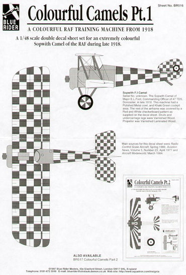 Blue Rider BR516 1:48 Colourful Sopwith Camels Part 1