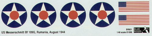Blue Rider BR601 1:48 Messerschmitt Bf-109G in US markings 1944
