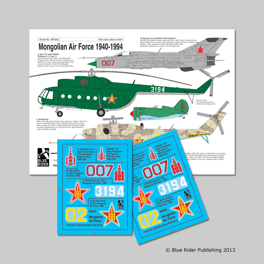 Blue Rider BR602 1:48 Mongolian Air Force 1940-1994
