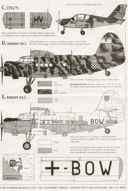 Blue Rider BR802 1:72 Croatian Air Force 1991/92