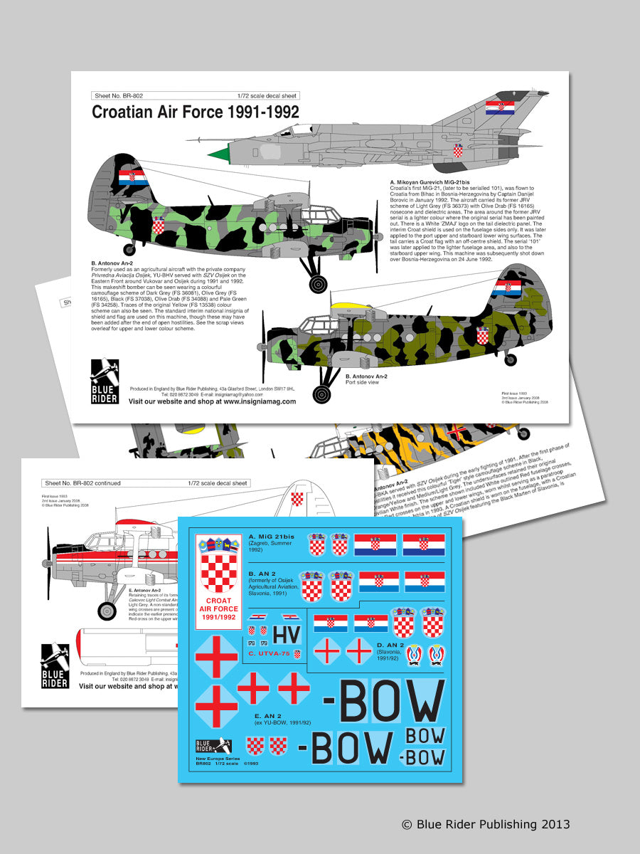 Blue Rider BR802 1:72 Croatian Air Force 1991/92