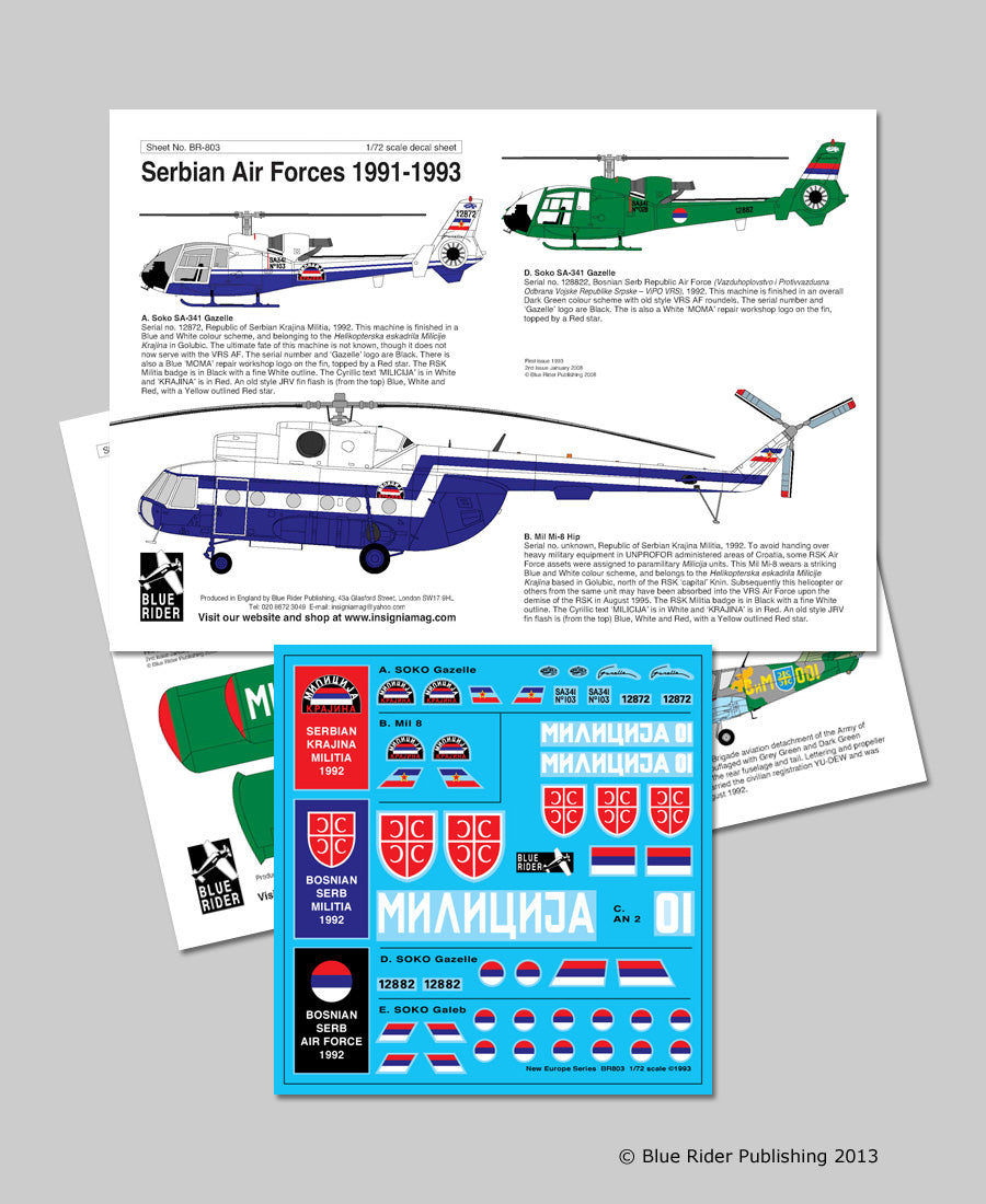 Blue Rider BR803 1:72 Serbian Air Forces 1991/92