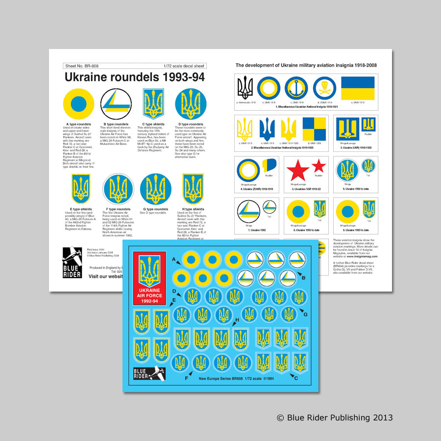 Blue Rider BR808 1:72 Ukrainian Air Force 1992/94