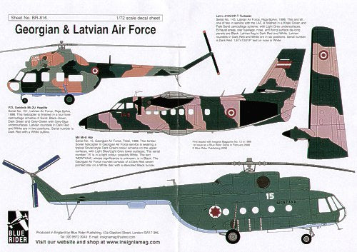 Blue Rider BR816 1:72 Georgian and Latvian Air Force