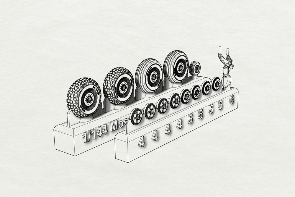 Brengun BRL144153 1:144 de Havilland Mosquito wheels resin cast wheels