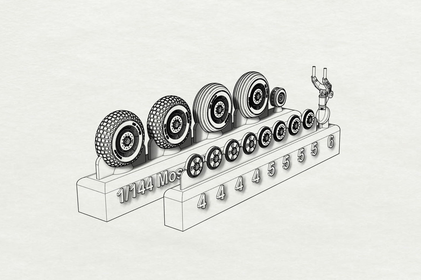 Brengun BRL144153 1:144 de Havilland Mosquito wheels resin cast wheels