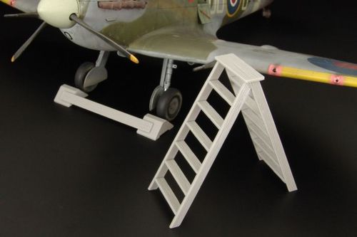 Brengun BRL32009 1:32 British wheel chock + ladder--PE/resin set