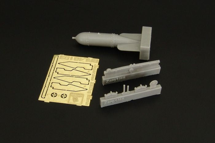 Brengun BRL48103 1:48 Japanese 250kg Bomb with Rack Resin Set