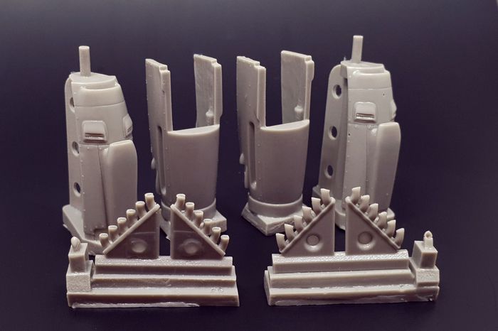 Brengun BRL72171 1:72 de Havilland Mosquito two stage Merlin engine nacelles set