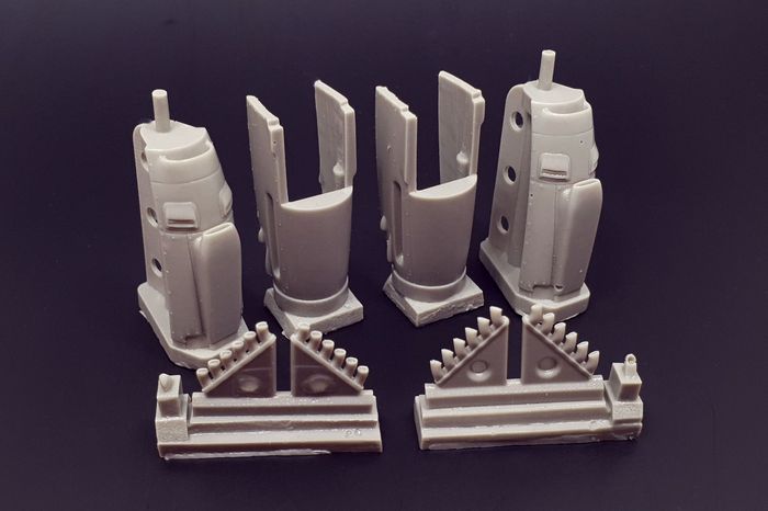 Brengun BRL72171 1:72 de Havilland Mosquito two stage Merlin engine nacelles set
