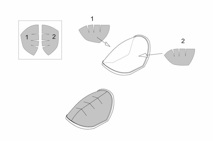Brengun BRL72179 1:72 Messerschmitt Me P.1103 rocket fighter canopy mask