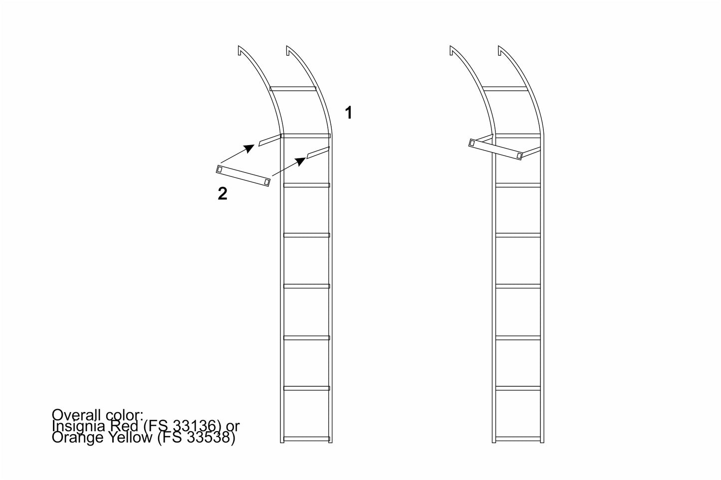 Brengun BRL72191 1:72 Vought F7U-3 Cutlass Boarding Ladder