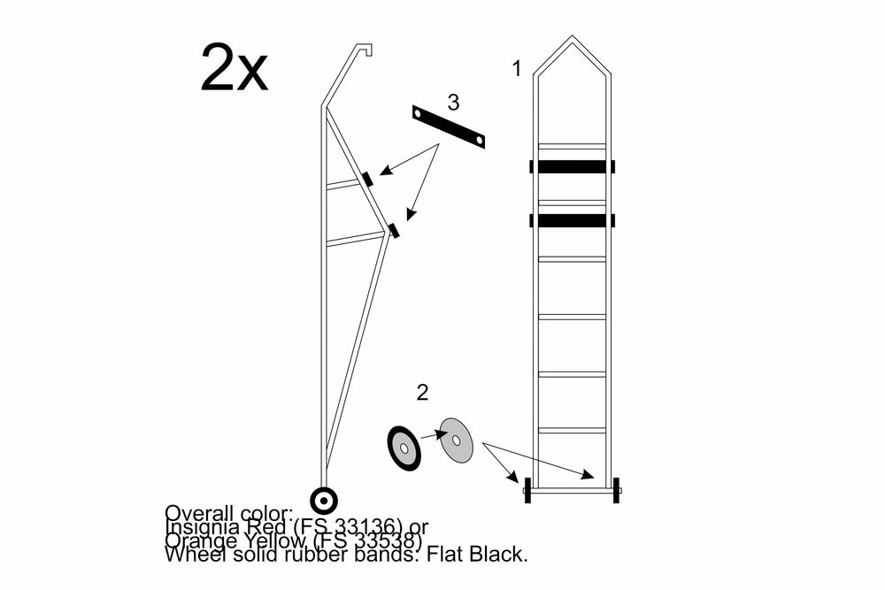Brengun BRL72192 1:72 North-American RA-5C Vigilante Boarding Ladder Set