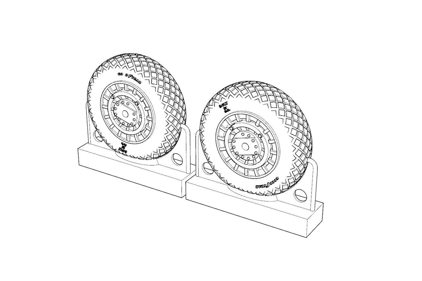 Brengun BRL72217 1:72 Vought F4U Corsair Diamond Thread Wheels
