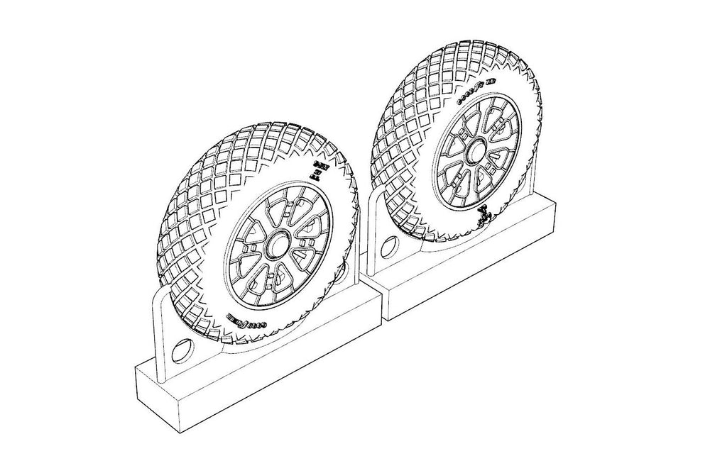 Brengun BRL72217 1:72 Vought F4U Corsair Diamond Thread Wheels