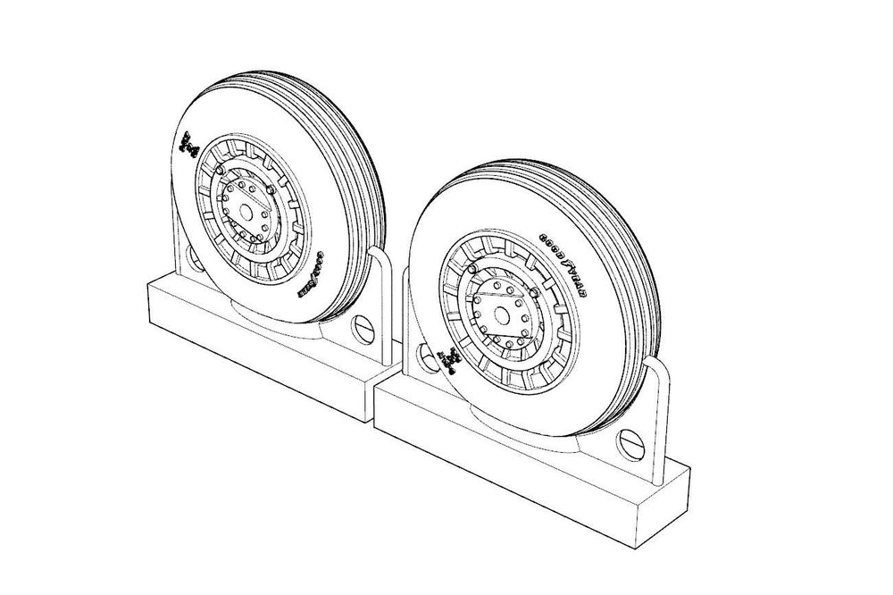 Brengun BRL72219 1:72 Vought F4U Corsair Ribbed Thread Wheels