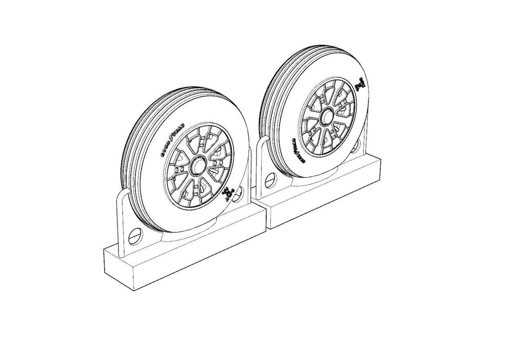 Brengun BRL72219 1:72 Vought F4U Corsair Ribbed Thread Wheels