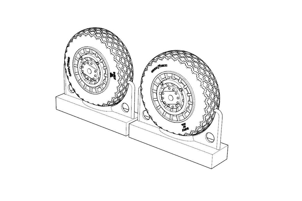 Brengun BRL72221 1:72 Vought F4U Corsair Cross Tread Wheels set