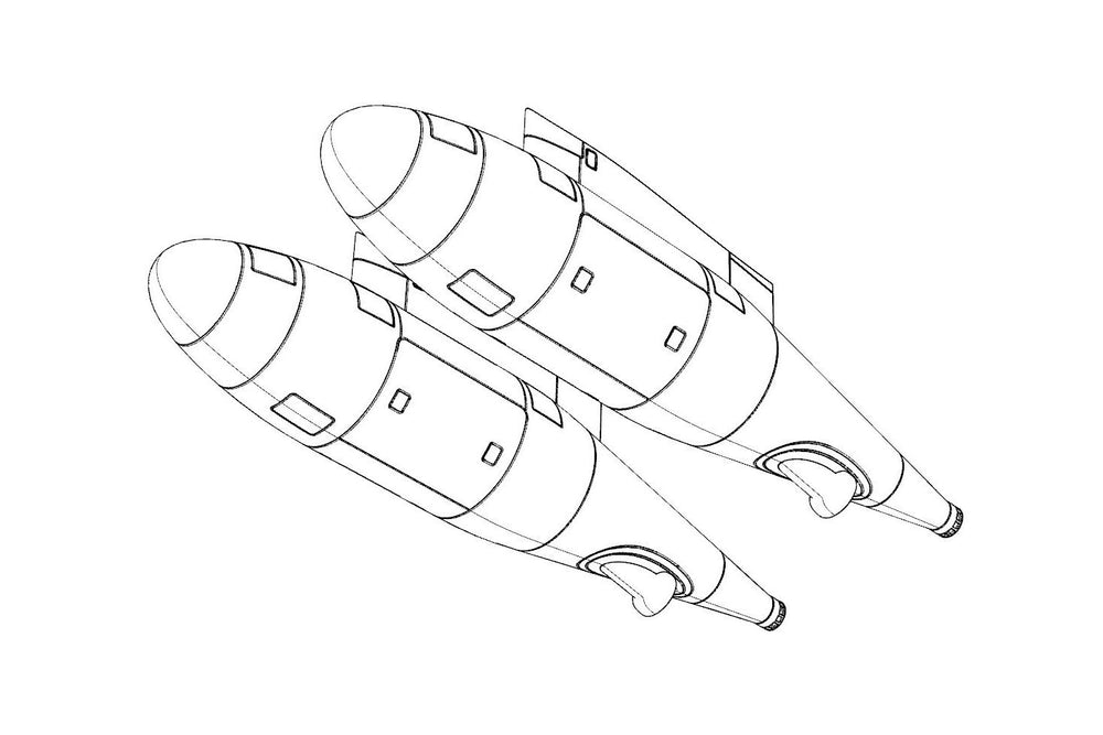 Brengun BRL72223 1:72 Lockheed KC-130J Hercules refueling pods x 2