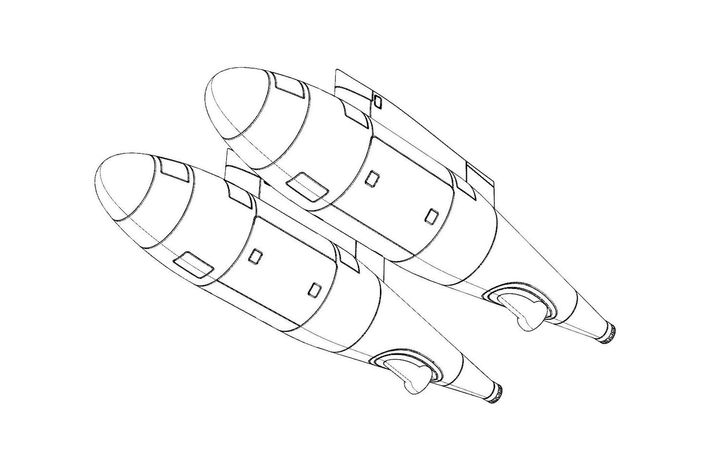 Brengun BRL72223 1:72 Lockheed KC-130J Hercules refueling pods x 2