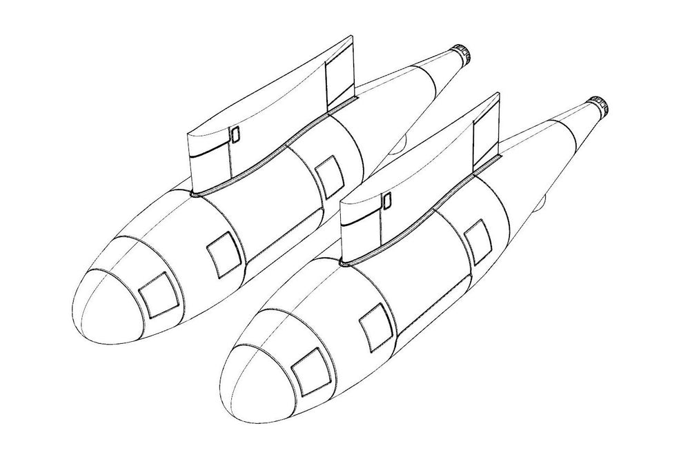 Brengun BRL72223 1:72 Lockheed KC-130J Hercules refueling pods x 2