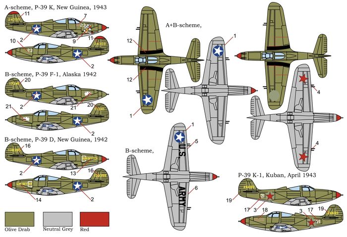 Brengun BRP144011 1:144 Bell P-39D/P-39F/P-39K Airacobra