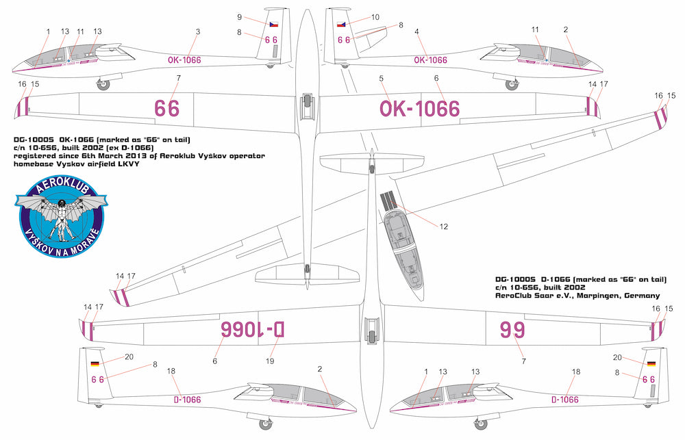 Brengun BRP48006 1:48 DG-1000S Glider "AKVY"