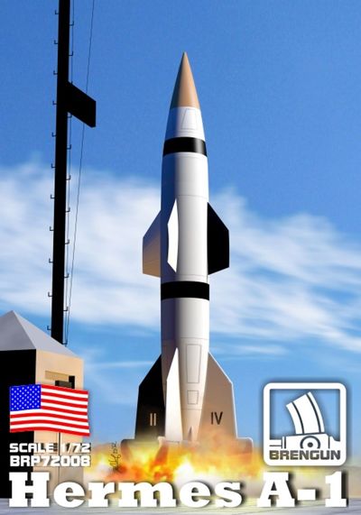 Brengun BRP72008 1:72 Hermes A1 rocket---Plastic kit with PE parts
