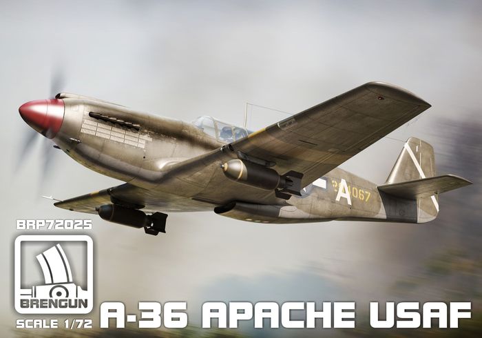 Brengun BRP72025 1:72 North-American A-36 Apache Mustang USA markings