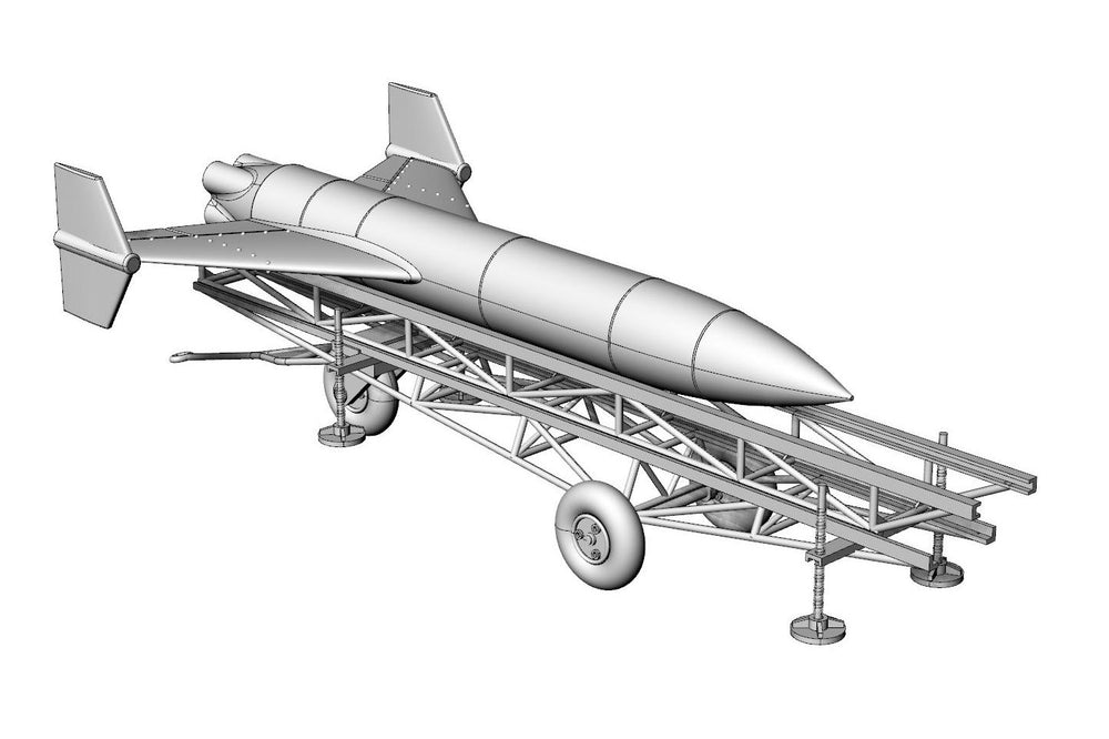 Brengun BRS48017 1:48 Feuerlilie F-55 Flakrakete with dolly