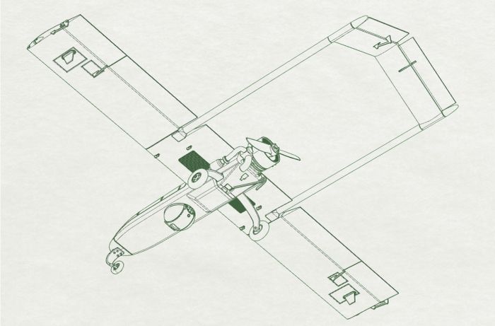 Brengun BRS72011 1:72 RQ-7B Shadow UAV resin kit of unmanned plane