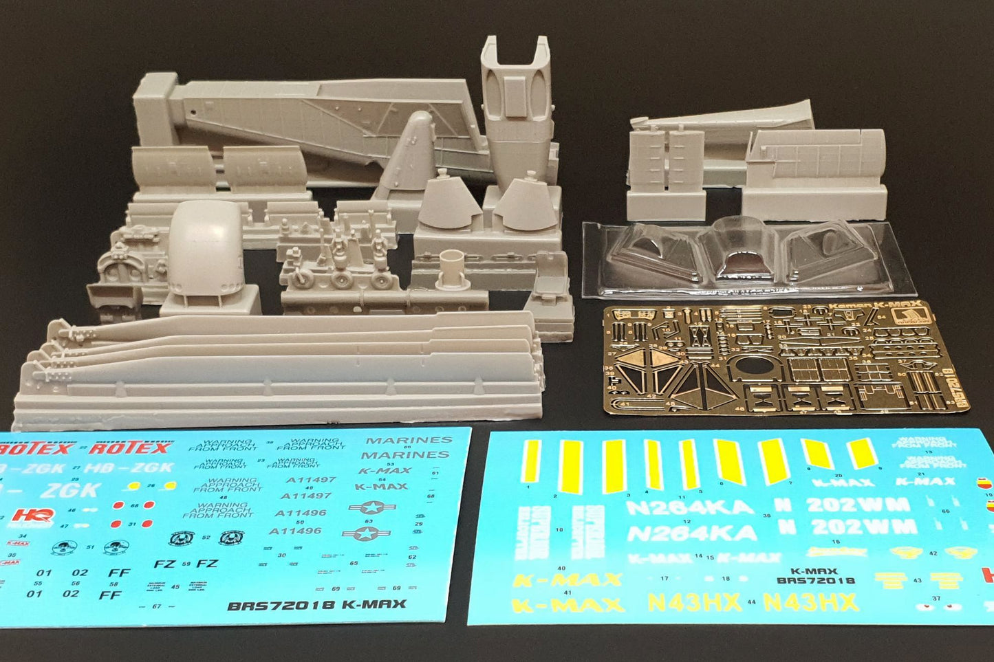 Brengun BRS72018 1:72 Kaman K-MAX Resin construction kit of US helicopter