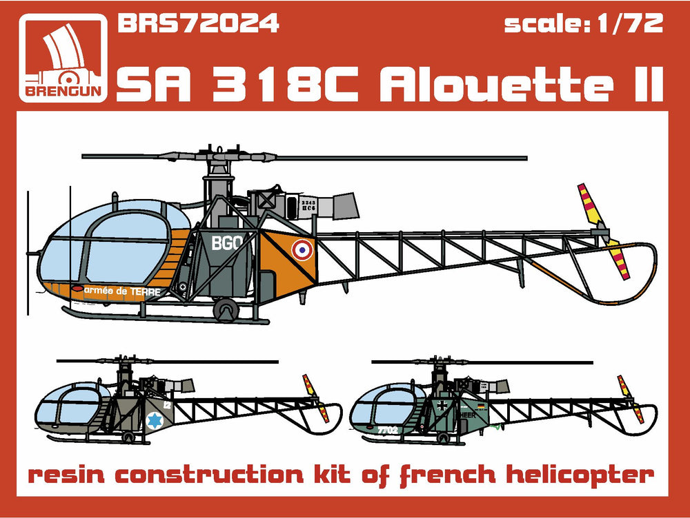 Brengun BRS72024 1:72 Aerospatiale SA 318C Alouette II