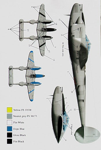 Bombshell BS32006 1:32 Lockheed P-38J Lightning Wicked Women Pt2