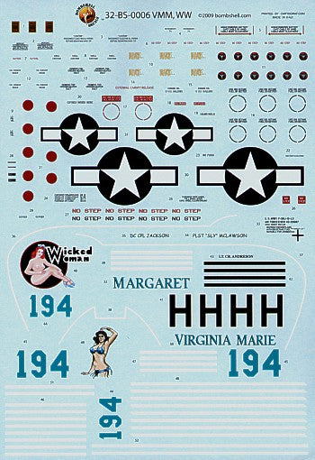 Bombshell BS32006 1:32 Lockheed P-38J Lightning Wicked Women Pt2