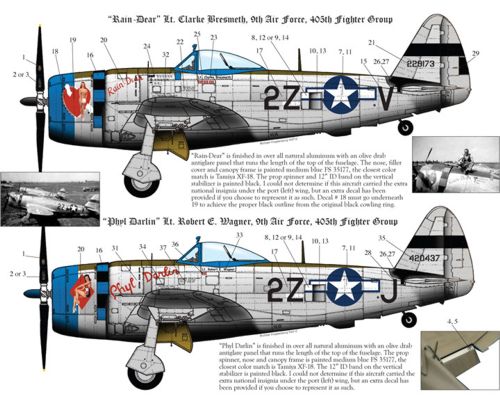 Bombshell BS48012 1:48 Republic P-47D Thunderbolt Bubble 405th FG, 9th Air Force