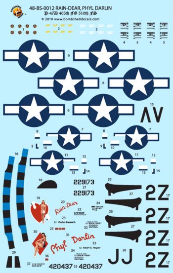 Bombshell BS48012 1:48 Republic P-47D Thunderbolt Bubble 405th FG, 9th Air Force