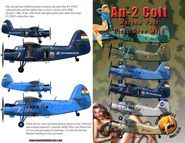 Bombshell BS48017 1:48 Antonov An-2 'Colt' Warsaw Pact Girls Gone Wild