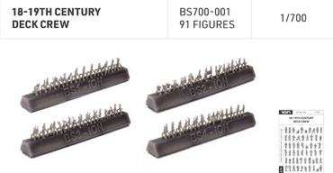 ION Model BS700-001 1:700 18-19TH CENTURY MEDIEVAL DECK CREW