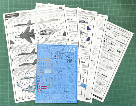 Begemot BT144006 1:144 Sukhoi Su-30SM Flankers Decal Set