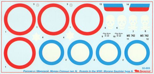 Begemot BT32005 1:32 Morane-Saulnier type N Russia in WWI