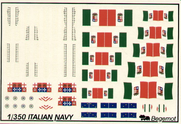Begemot BT350-001 1:350 Italian Navy Flags and Markings