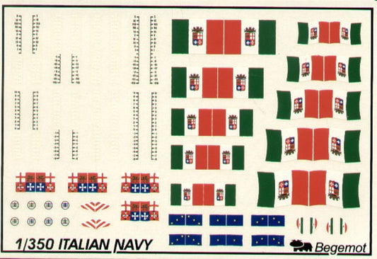 Begemot BT350-001 1:350 Italian Navy Flags and Markings