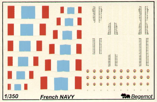 Begemot BT350-002 1:350 French Navy Flags and Markings