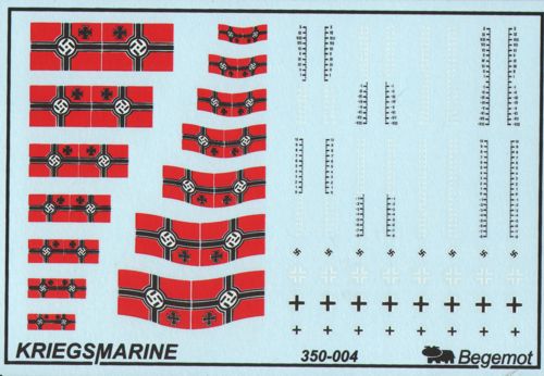 Begemot BT350-004 1:350 German Kriegsmarine flags and markings