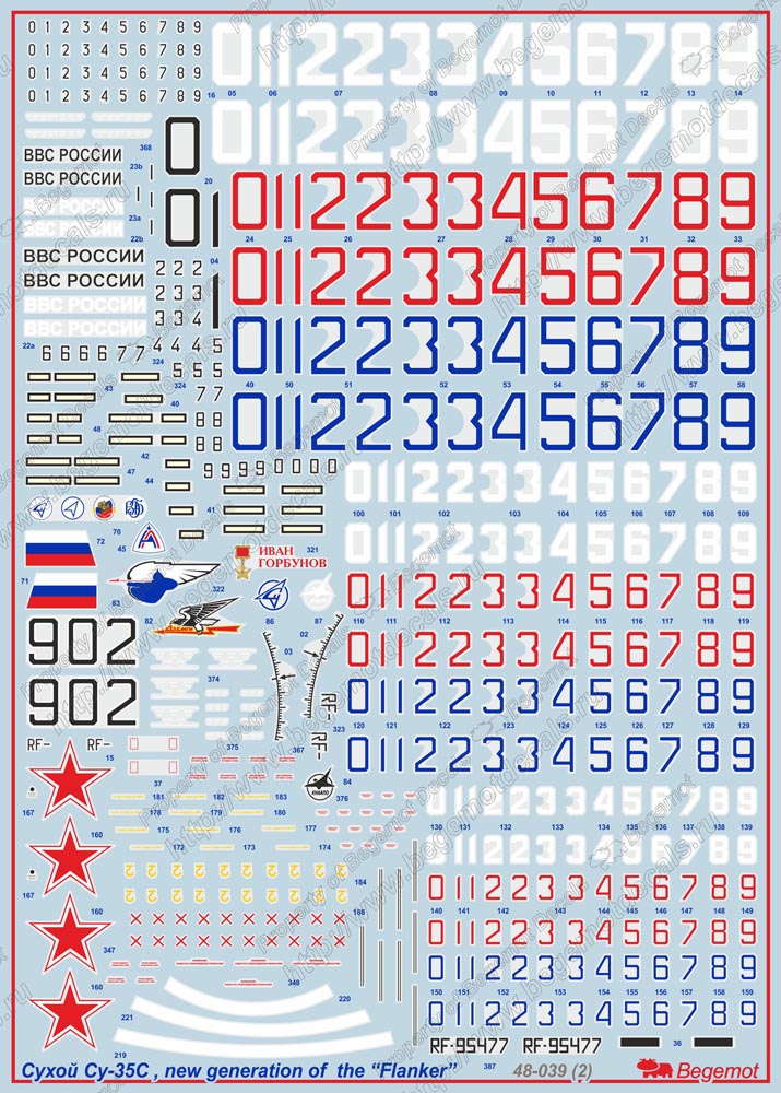 Begemot BT48039 1:48 Sukhoi Su-35S new generation of the Flanker