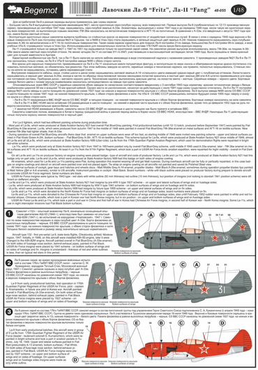 Begemot BT48055 1:48 Lavochkin La-9/La-11 Decal Set