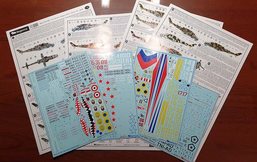 Begemot BT48060 1:48 Mil Mi-24P Helicopter Decal Set
