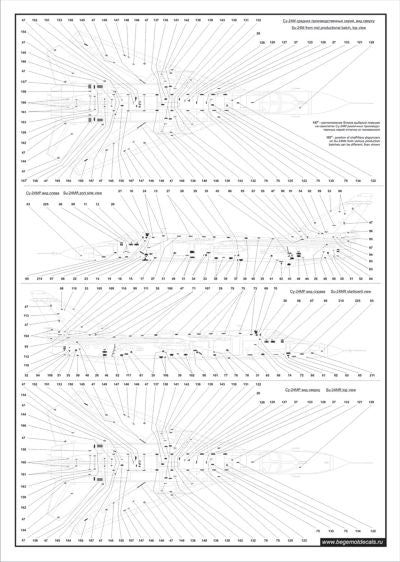 Begemot BT48020 1:48 Sukhoi Su-24 'Fencer' family full stencils